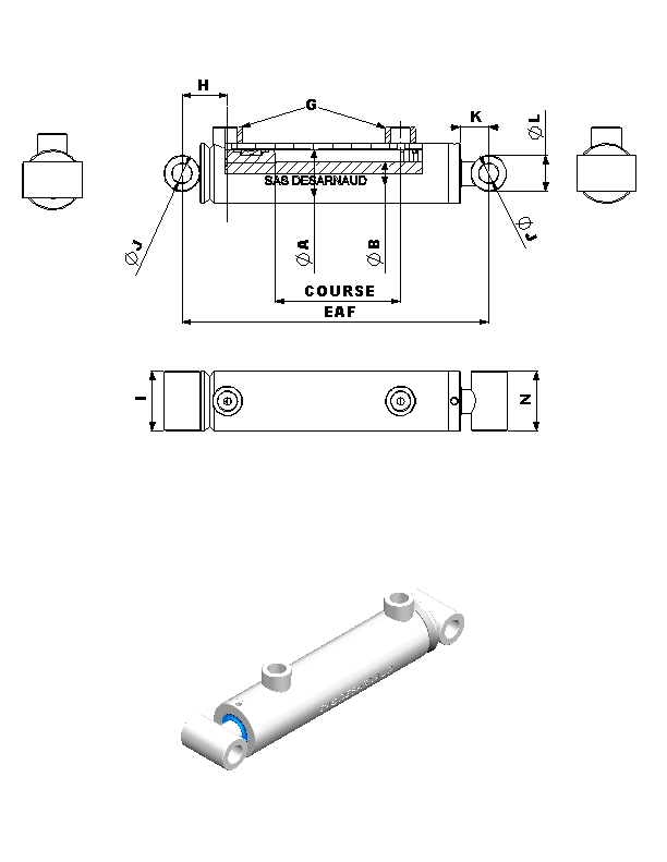 Assemblage du verin selectionne